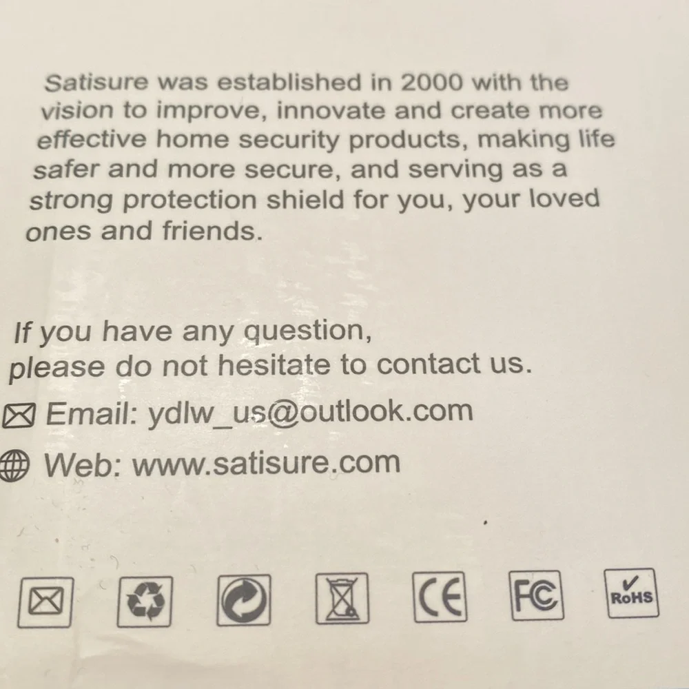NWT Satisure wireless door chime.